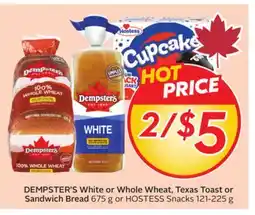 Sobeys DEMPSTER'S White or Whole Wheat, Texas Toast or Sandwich Bread offer