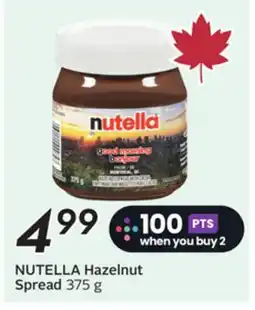 Sobeys NUTELLA Hazelnut Spread offer