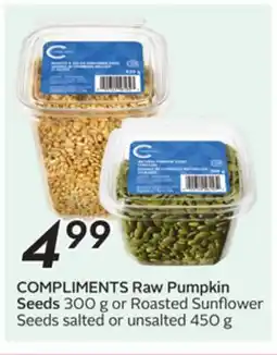 Sobeys COMPLIMENTS Raw Pumpkin Seeds offer