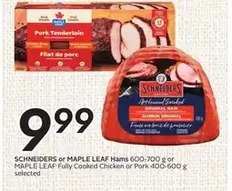 Sobeys SCHNEIDERS or MAPLE LEAF Hams offer