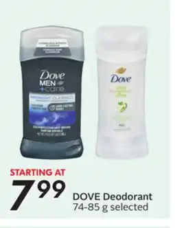 Sobeys DOVE Deodorant offer