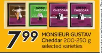 Sobeys MONSIEUR GUSTAV Cheddar offer