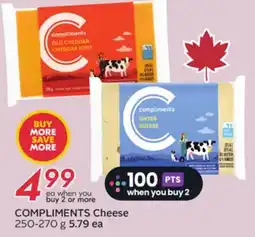 Sobeys COMPLIMENTS Cheese offer