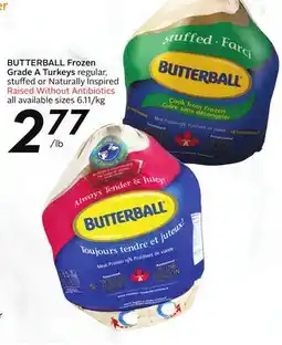 Sobeys BUTTERBALL Frozen Grade A Turkeys offer