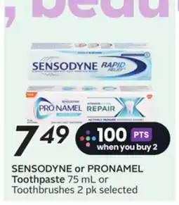 Sobeys SENSODYNE or PRONAMEL Toothpaste offer