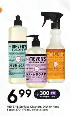 Sobeys MEYER'S Surface Cleaners, Dish or Hand Soaps offer