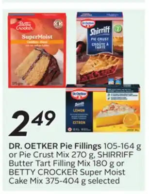 Sobeys DR. OETKER Pie Fillings offer