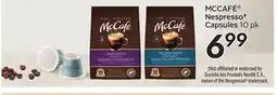 Sobeys MCCAFÉ Nespresso Capsules offer