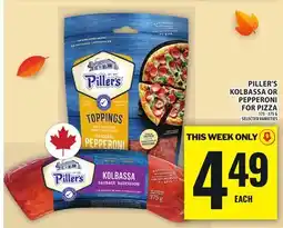 Food Basics PILLER'S KOLBASSA OR PEPPERONI FOR PIZZA offer