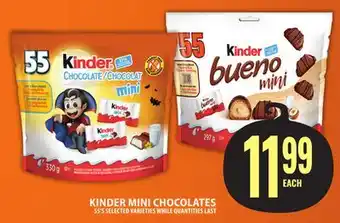 Food Basics KINDER MINI CHOCOLATES offer