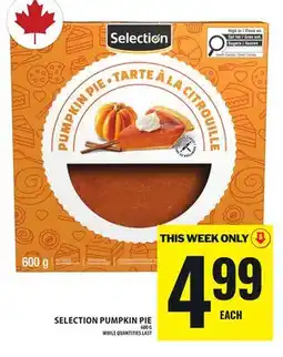 Food Basics SELECTION PUMPKIN PIE offer