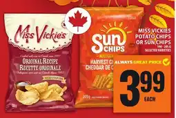 Food Basics MISS VICKIES POTATO CHIPS OR SUN CHIPS offer