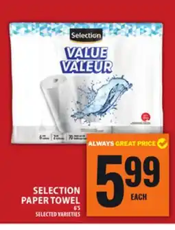 Food Basics SELECTION PAPER TOWEL offer