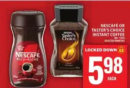 Food Basics NESCAFÉ OR TASTER'S CHOICE INSTANT COFFEE offer
