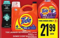 Food Basics TIDE LAUNDRY DETERGENT OR PODS OR DOWNY SCENT BOOSTER offer