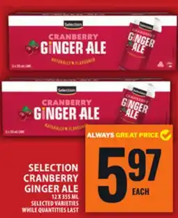 Food Basics SELECTION CRANBERRY GINGER ALE offer