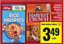 Food Basics QUAKER HARVEST CRUNCH OR KELLOGG'S RICE KRISPIES offer
