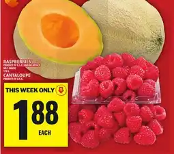 Food Basics RASPBERRIES OR CANTALOUPE offer