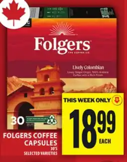 Food Basics FOLGERS COFFEE CAPSULES offer