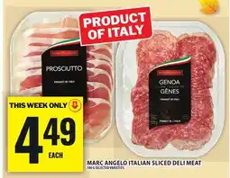 Food Basics MARC ANGELO ITALIAN SLICED DELI MEAT offer