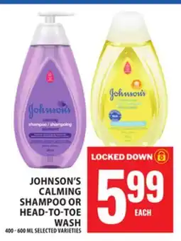 Food Basics JOHNSON'S CALMING SHAMPOO OR HEAD-TO-TOE WASH offer