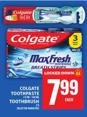 Food Basics COLGATE TOOTHPASTE OR TOOTHBRUSH offer