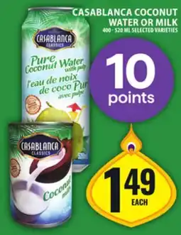Food Basics CASABLANCA COCONUT WATER OR MILK offer