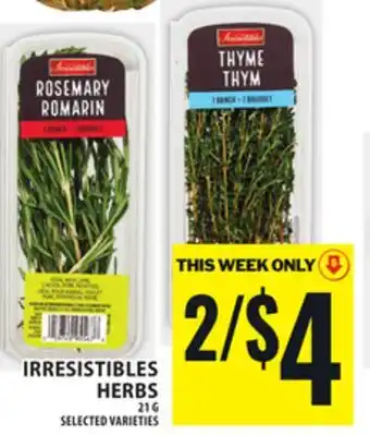 Food Basics IRRESISTIBLES HERBS offer