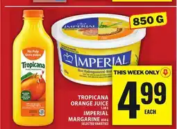 Food Basics TROPICANA ORANGE JUICE OR IMPERIAL MARGARINE offer