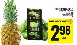 Food Basics GOLD PINEAPPLE OR LIMES offer