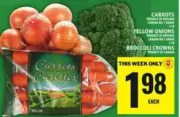 Food Basics CARROTS OR YELLOW ONIONS offer