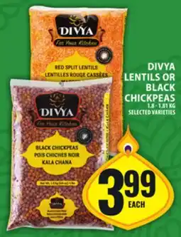 Food Basics DIVYA LENTILS OR BLACK CHICKPEAS offer