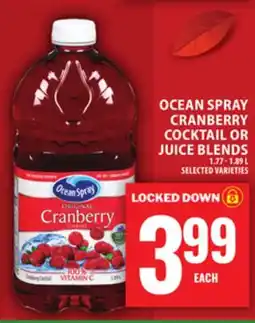 Food Basics OCEANSPRAY CRANBERRY COCKTAIL OR JUICE BLENDS offer