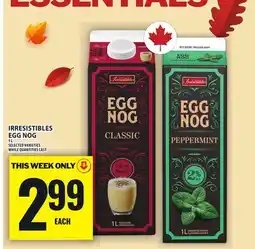 Food Basics IRRESISTIBLES EGG NOG offer
