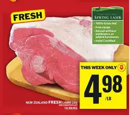 Food Basics NEW ZEALAND FRESH LAMB LEG offer