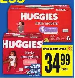 Food Basics HUGGIES LITTLE MOVERS OR LITTLE SNUGGLERS offer