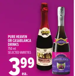 Metro PURE HEAVEN OR CASABLANCA DRINKS offer