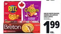 Metro DARE OR CHRISTIE CRACKERS, CRISPERS, BITS & BITES OR CHEEZ-IT SNACKS offer