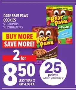 Metro DARE BEAR PAWS COOKIES offer