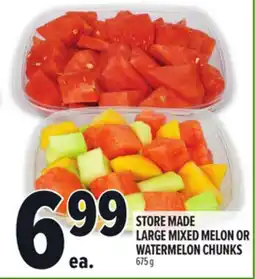 Metro STORE MADE LARGE MIXED MELON OR WATERMELON CHUNKS offer