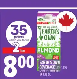 Metro EARTH'S OWN BEVERAGE offer