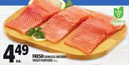 Metro FRESH SKINLESS ONTARIO TROUT PORTIONS offer
