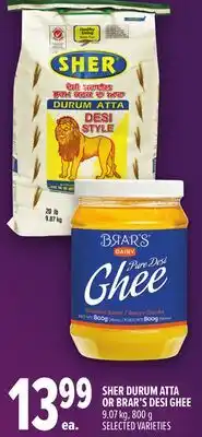 Metro SHER DURUM ATTA OR BRAR'S DESI GHEE offer