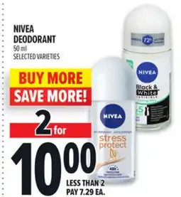 Metro NIVEA DEODORANT offer