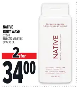 Metro NATIVE BODY WASH offer