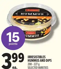 Metro IRRESISTIBLES HUMMUS AND DIPS offer