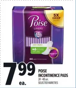 Metro POISE INCONTINENCE PADS offer