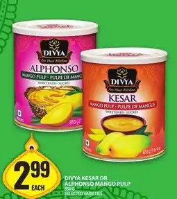 Food Basics DIVYA KESAR OR ALPHONSO MANGO PULP offer