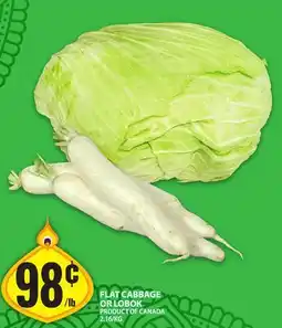Food Basics FLAT CABBAGE OR LOBOK offer