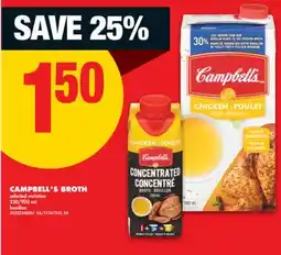 No Frills CAMPBELL'S BROTH, 250/900 mL offer